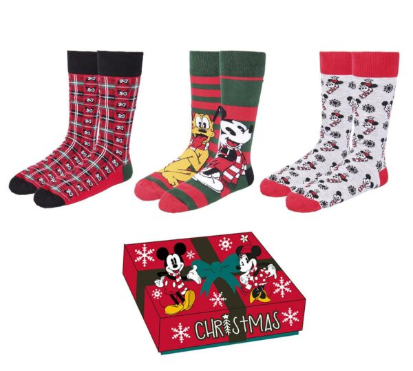 Set Calzini Christmas Mickey & Minnie 3 Paia