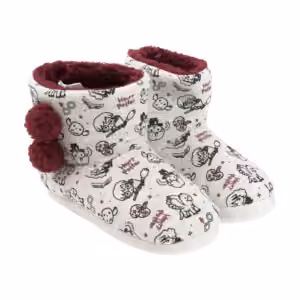 Pantofole stivaletto bianco/rosso Harry Potter