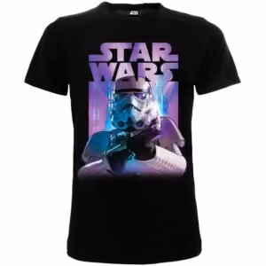 T-Shirt nera Stormtrooper rosa