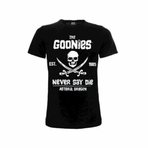 T-shirt nera Goonies "Never Say Die"