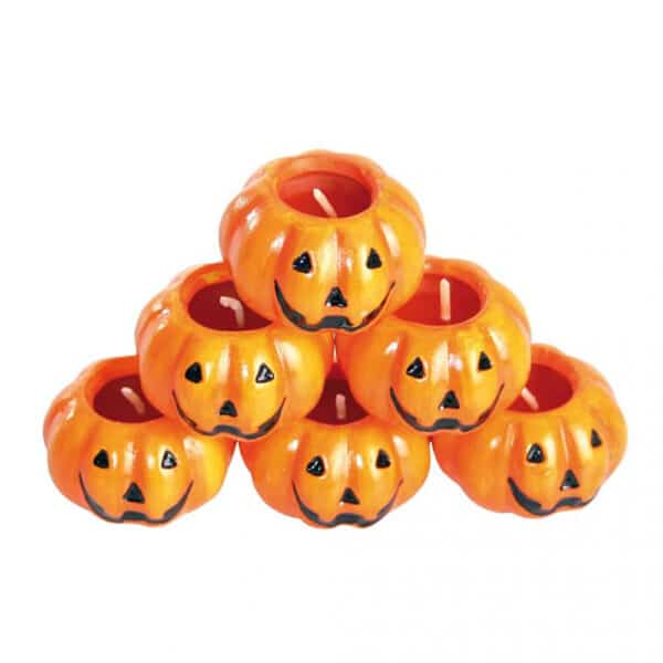 Candele in ceramica zucca halloween x6