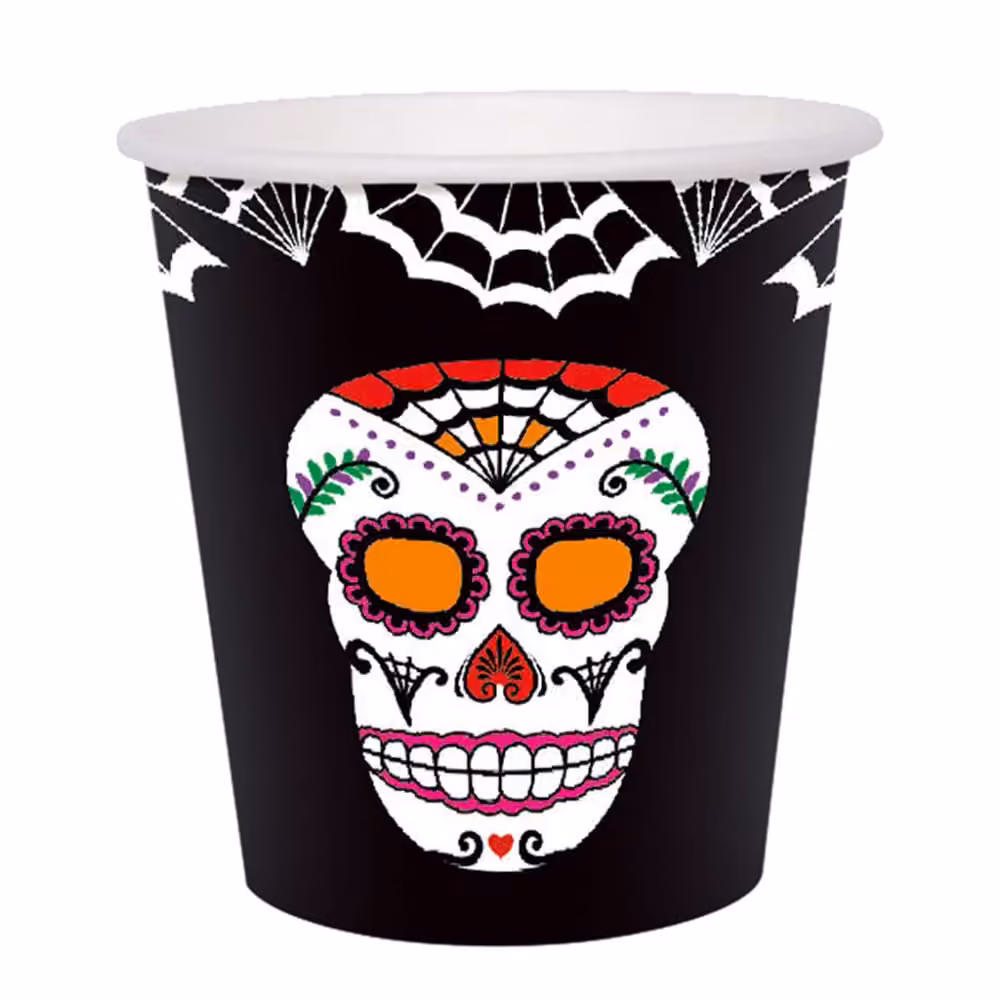 Bicchieri in carta Halloween Dios de la Muerte 6pz