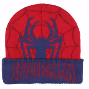 Cappello Lana Spiderman Rosso & Blu
