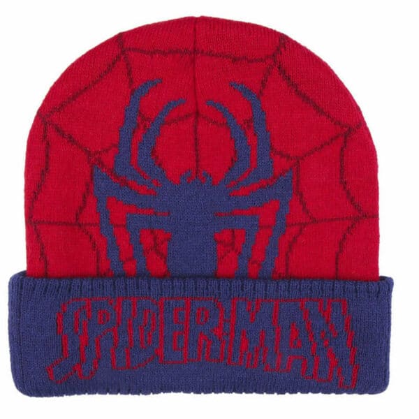 Cappello Lana Spiderman Rosso & Blu