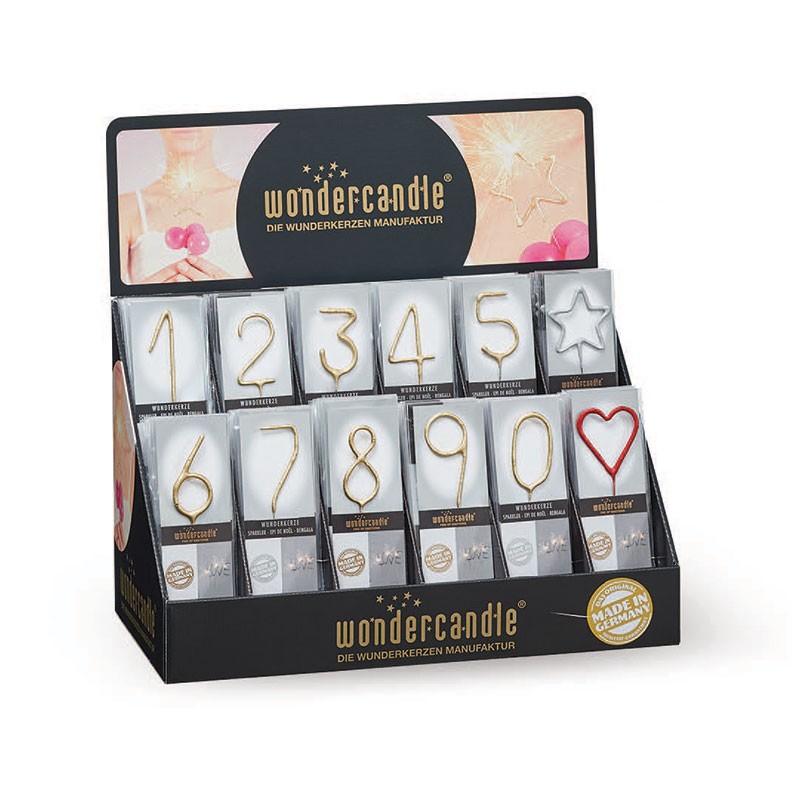 Cartoleria Varzi Candeline Numeri Compleanno Oro – Scintille, Dimensioni 19x14x21cm, Dal 1956