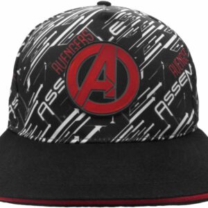 Cappello Avengers Bianco/Nero con logo rosso