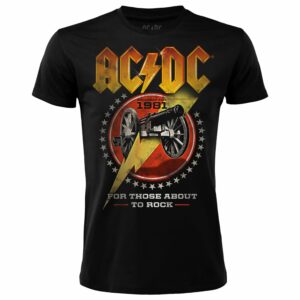 T-shirt Nera AC/DC "For Those about to rock" color