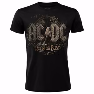 T-shirt Nera AC/DC Rock or Bust