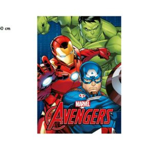 Coperta Pile Avengers (Captain American, Iron Man, Hulk) 100x140