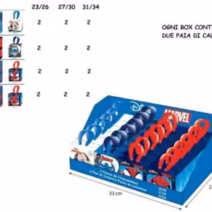 Mini Bag Calzini Spiderman Versione Righe 2 paia