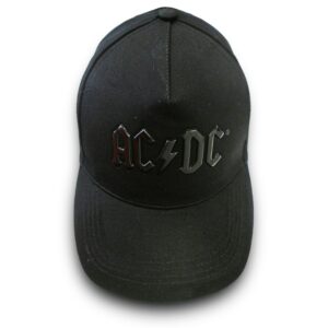 Cappello con visiera AC/DC Nero logo in gomma