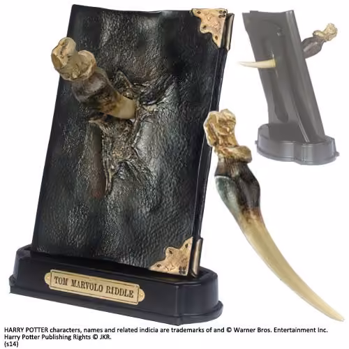 Diario Tom Riddle con dente basilisco Horcrux Noble Collection