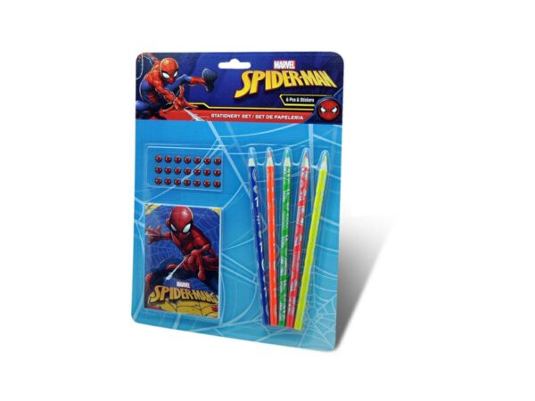 Set Stickers 6pz con Stickers Spiderman