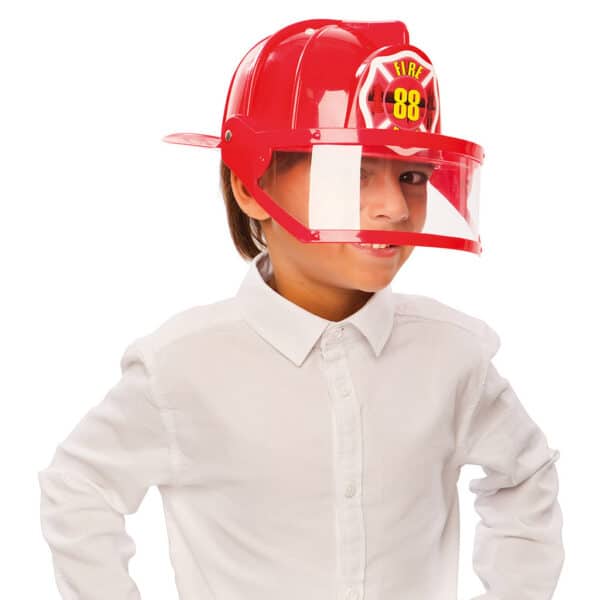 Casco da bambino pompiere con visiera