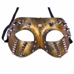 Maschera Steampunk oro in plastica