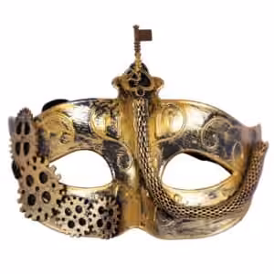 Maschera occhi Steampunk oro