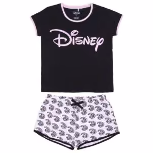 Pigiama nero & rosa manica corta Disney