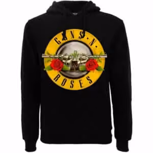 Felpa nera con cappuccio Guns'n Roses