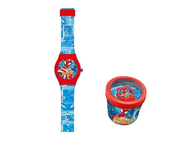 Orologio Spiderman confezione cilindro in metallo