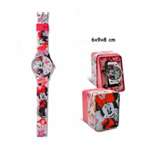 Orologio Minnie cinturino Things Life confezione Cofanetto in metallo quadrante grande