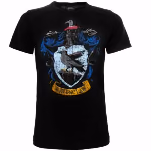 T-shirt nera Corvonero vintage – Harry Potter