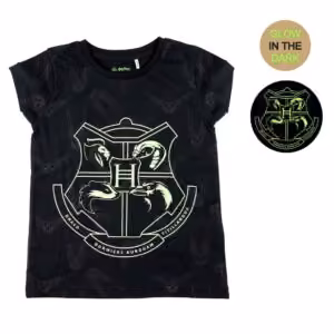 T-Shirt Bambino Fosforescente Hogwarts
