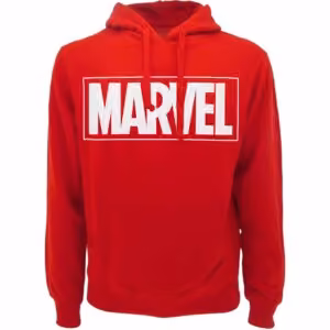Felpa Rossa Logo Marvel