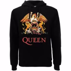 Felpa Nera Con Cappuccio Queen -  Music Legends