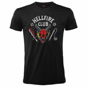 T-Shirt Nera HellFire Club – Stranger Things