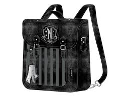 Zaino in pelle con pendente Mercoledì